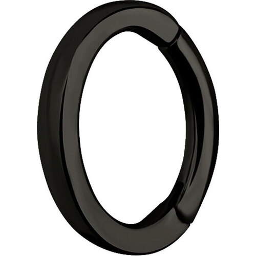  Black Steel Oval Hinged Rook Ring