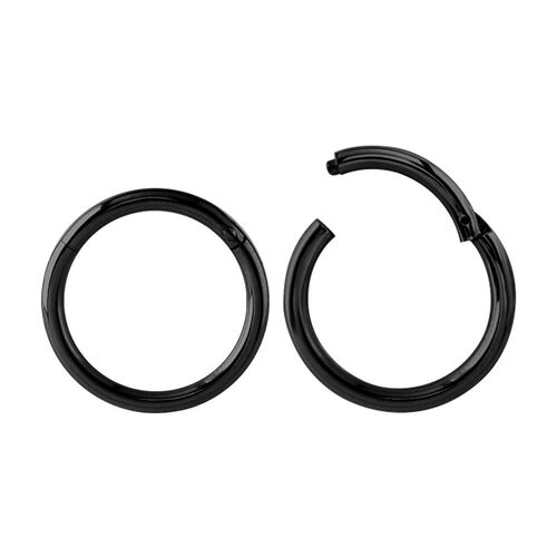  Black Steel Hinged Segment Ring