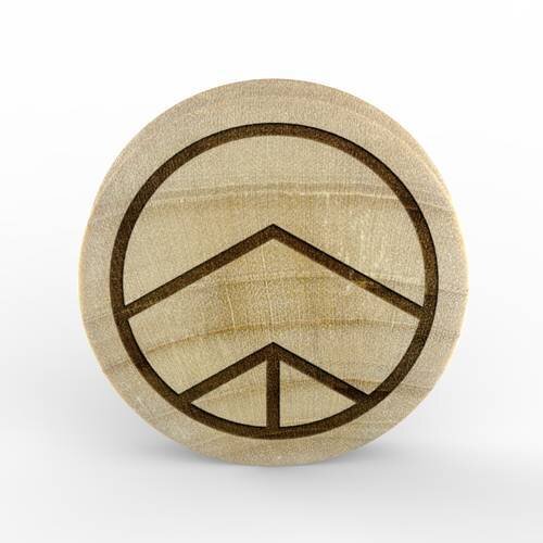  Custom Laser Engraved Crocodile Wood Plug - 'Geometric 09'