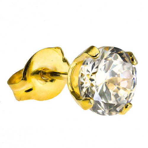  Gold Plate CZ : White