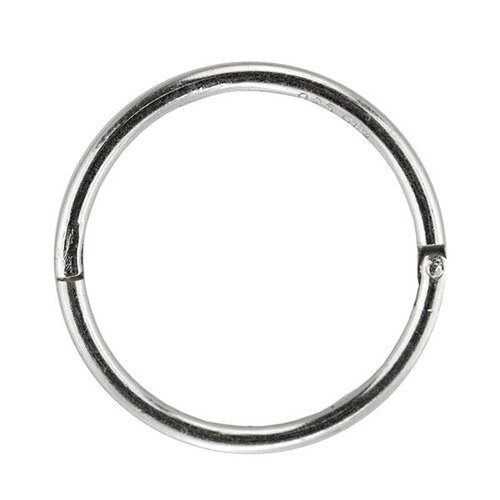 1/2 Smooth Hinged Hoop : White Stainless