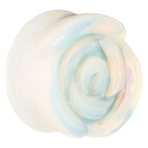  Opalite Carved Rose Plug