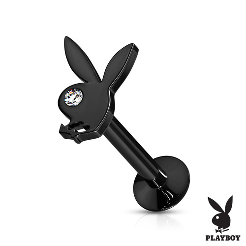  Playboy Bunny Steel Internally Threaded Jewelled Labret