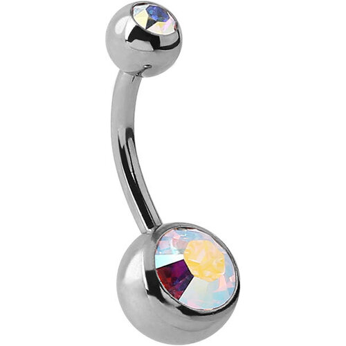  Steel Basicline® Double Jewelled Navel Bananabells