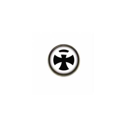  Titanium Highline® Black Cross on White Ikon Disc for Dermal Anchors