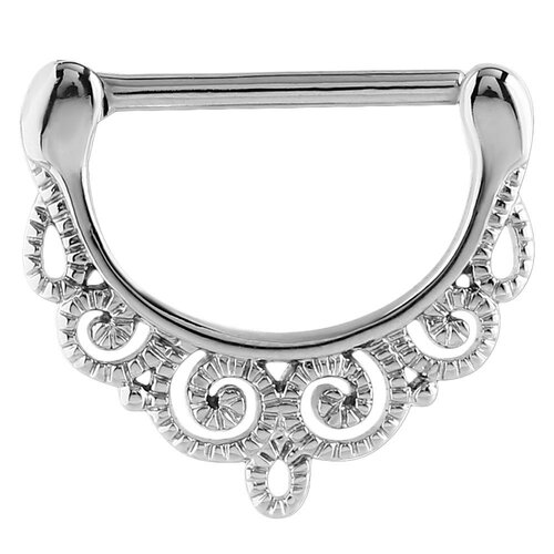  Steel Filigree Bead Nipple Clicker