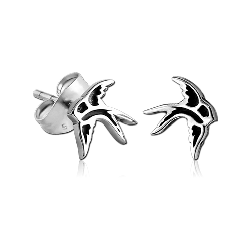  Surgical Steel Ear Studs : Swallows