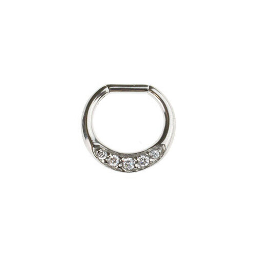  Surgical Steel Jewelled Septum Clicker