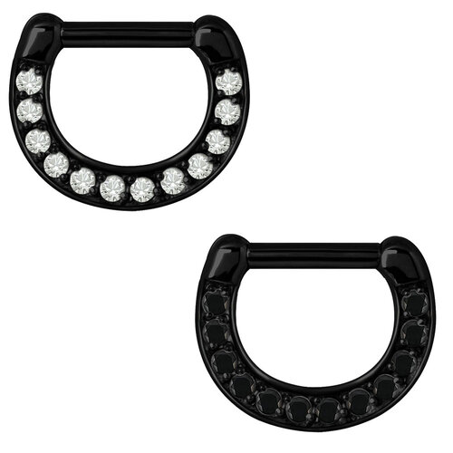  Black Steel Septum Clicker