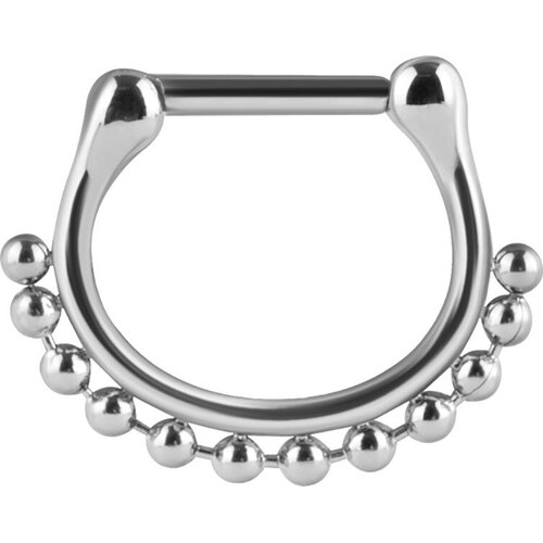  Surgical Steel Septum Clicker Beaded Chain