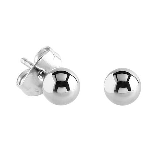  Surgical Steel 3mm Ball Ear Studs : Pair