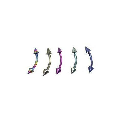 Titanium Micro Cone Bananabells : 1.2mm (16ga) x 10mm x Purple