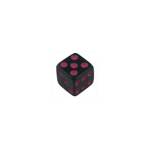  Fluoro Screw-On Dice Pink on Black