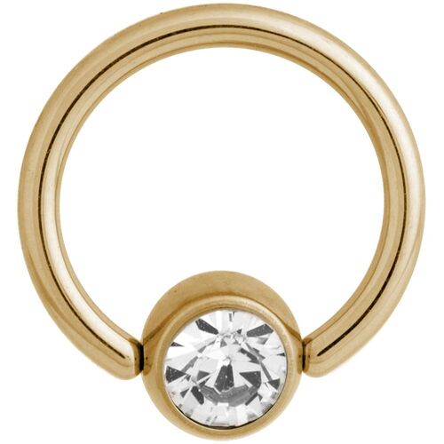  Titanium Zirconline® Flat Back Jewelled Ball Closure Ring