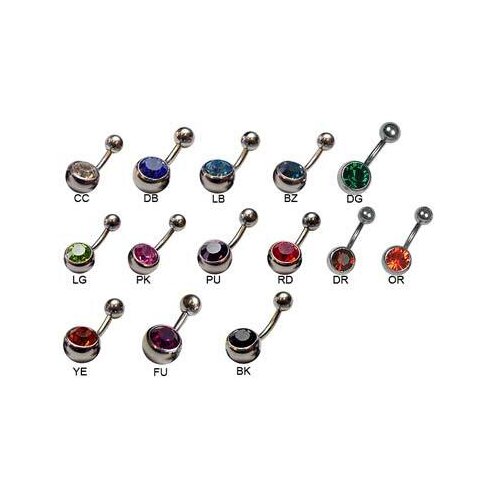  Steel Basicline® Jewelled Navel Bananabells