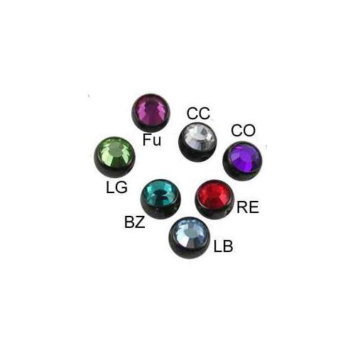 Titanium Blackline® Jewelled Clip-in Balls