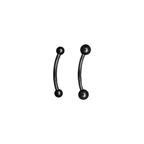 Titanium Blackline® Micro Bananabells : 1.2mm (16ga) x 6mm x 3mm Balls