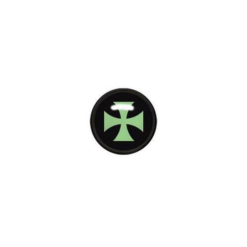  Titanium Blackline® Ikon Discs - Green Cross on Black