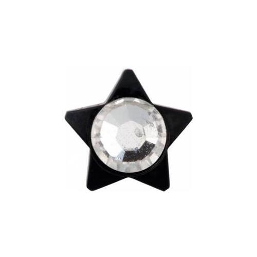  Titanium Blackline® Jewelled Star for Internally Threaded Jewellery
