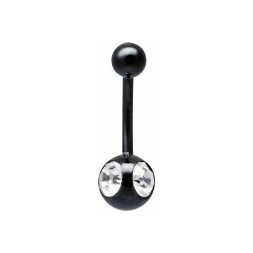  Steel Blackline® Double Stone Navel Bananabell