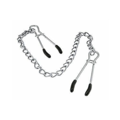 Rubber Tipped Tweezer Nipple Clamps With Chain : 46g