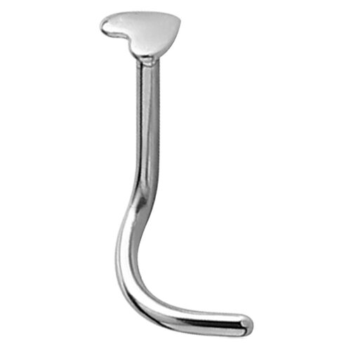  Steel Basicline® Heart Nose Stud