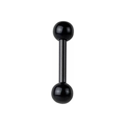 Bioplast® Black Micro Barbell : 1.2mm (16ga) x 8mm x 3mm Balls