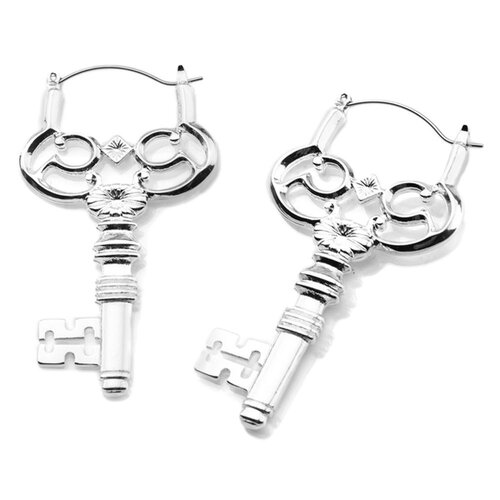  20g Silver Key Plug Hoop