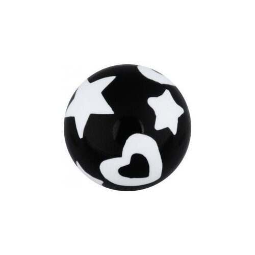  Acrylic Stars and Hearts Threaded Ball