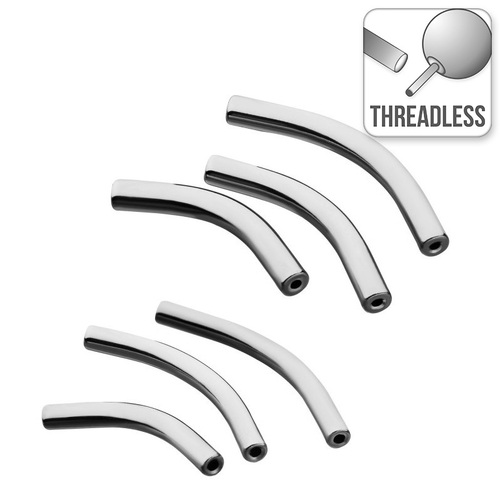  Threadless Titanium Curved Barbell Stem