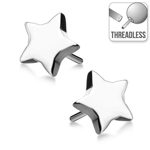  Threadless Titanium Flat Star Attachment : 3.5mm