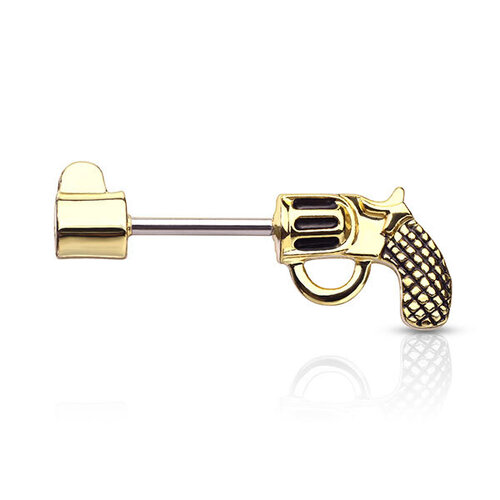  Steel Large Revolver Nipple Barbell