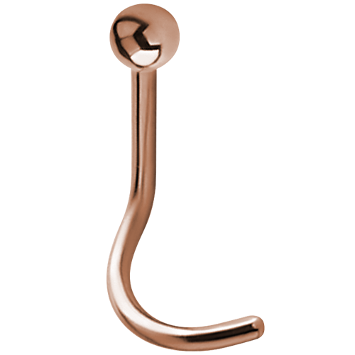  PVD Rose Gold Ponytail Ball Nose Stud