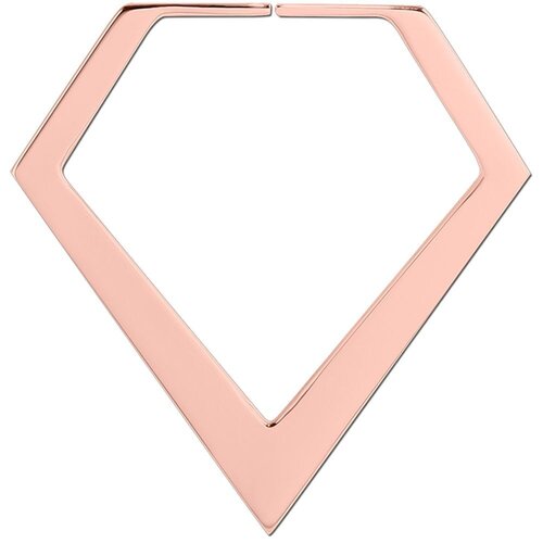  Rose Gold Annealed Diamond Plug Hoop : 1.0mm (18ga)