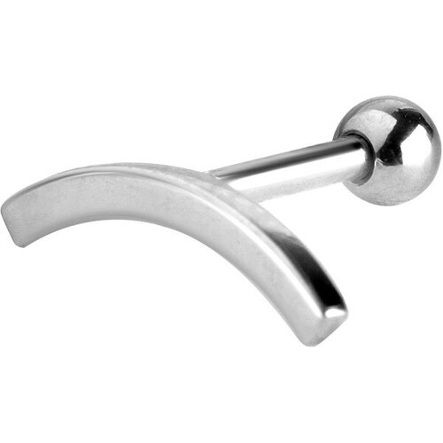  Surgical Steel Flat Curved Bar Micro Barbell : 1.2mm (16ga) x 6mm