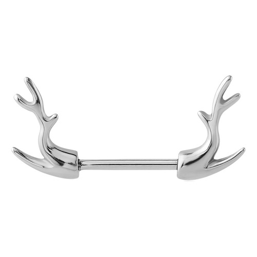  Steel Deer Horn Nipple Barbell