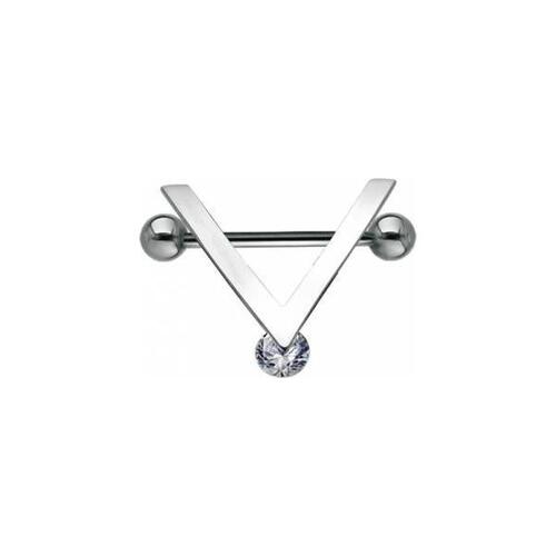  Steel Basicline® Spinning Stone Triangle Nipple Shield