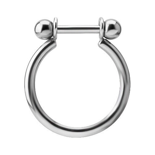  Titanium Conch Ring with Titanium Micro Barbell