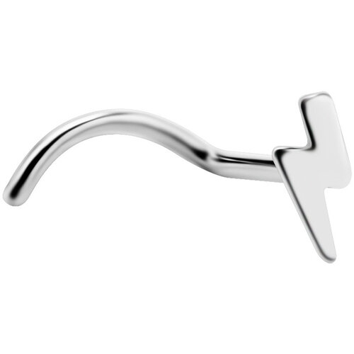  Titanium Lightening Flash Nose Stud