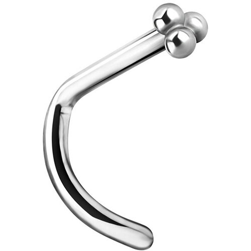  Titanium Triple Ball Nose Stud