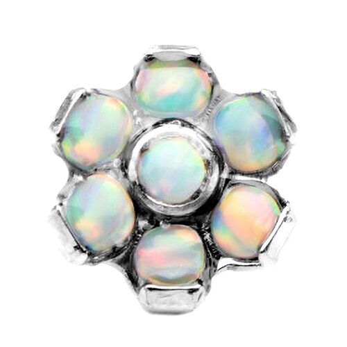  Titanium Internally Threaded Opal Flower Attachment with Opal Petals
