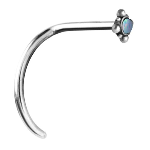  Steel Cast Tribal Opal Nose Stud