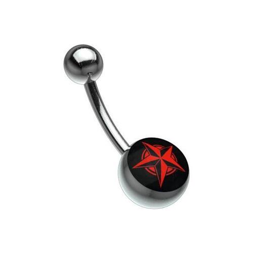  Titanium Highline® Picturebell - Five Pointed Star Red/Black