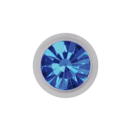 Titanium Highline® Multi-cut Jewelled Threaded Ball : 1.6mm (14ga) x 5mm x Dark Blue