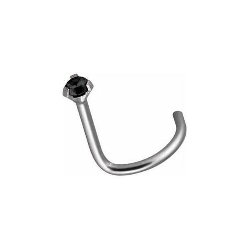  Titanium Highline® Curved Jewelled Nose Stud