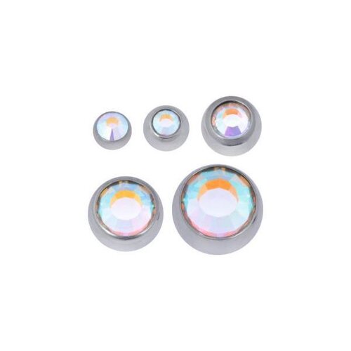  Titanium Highline® Faceted Jewelled Threaded Balls