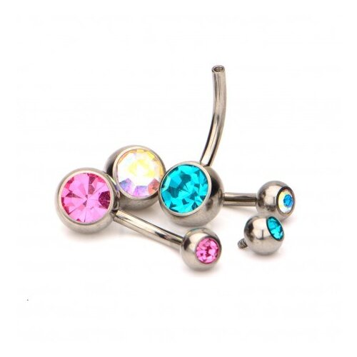 Zenith Internally Threaded Titanium Bezel Set Navel